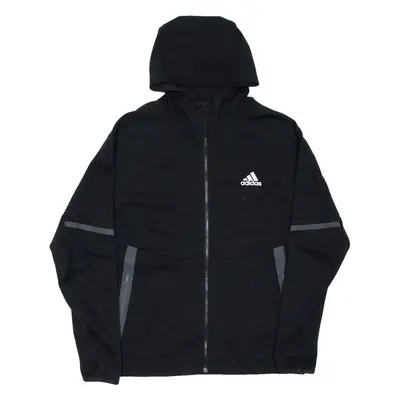 ADIDAS Womens Black Hoodie Full Zip L