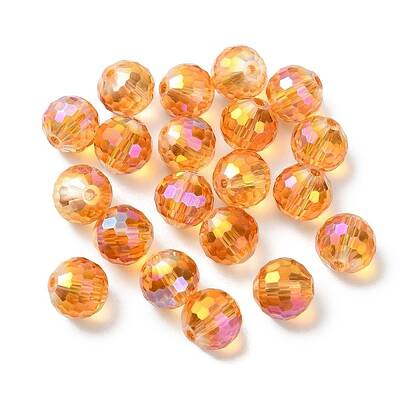 Full Rainbow Plated Glass Beads
