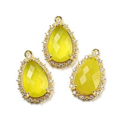 Natural Korea Jade Faceted Pendants