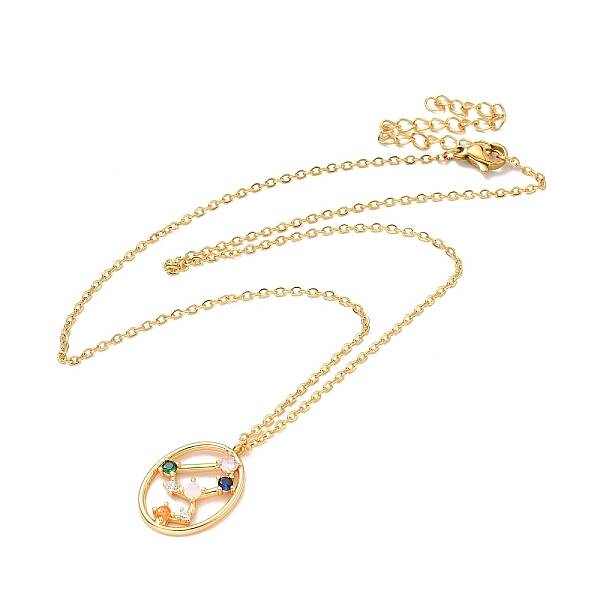 Colorful Cubic Zirconia Constellation Pendant Necklace