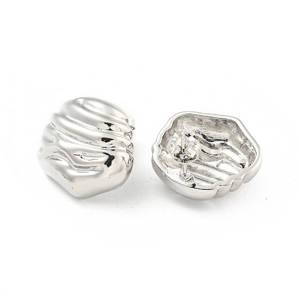 Rack Plating Brass Stud Earrings