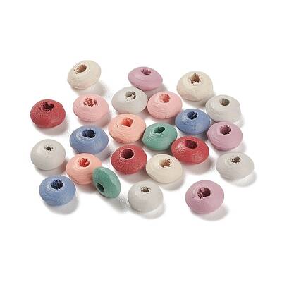 Spray Painted Natural Maple Wood Beads