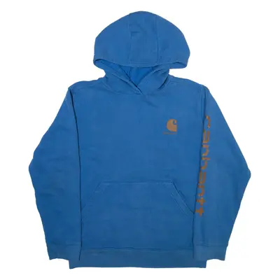 CARHARTT 14-16 Womens Blue Hoodie L