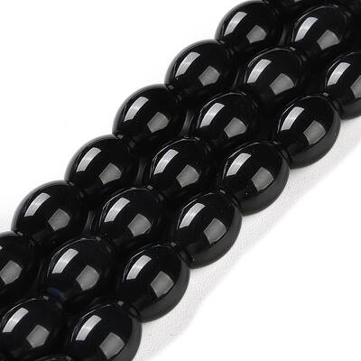 Natural Black Onyx Agate Beads Strands