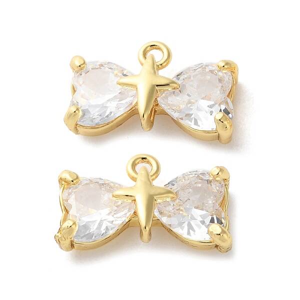 Brass Charms with Glass