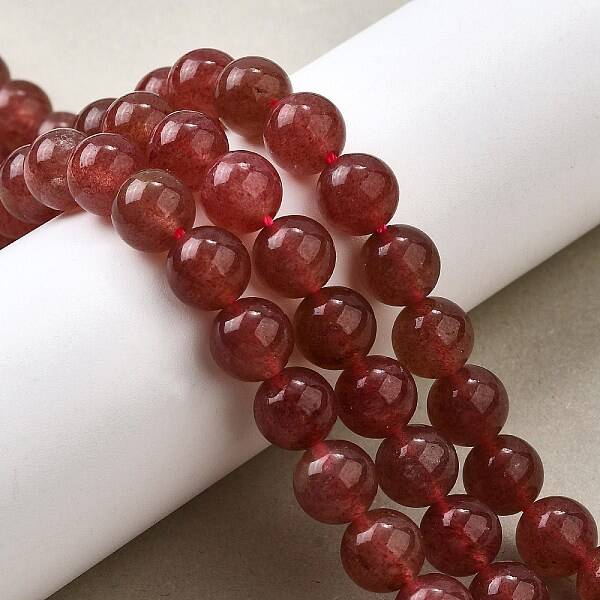 Natural Strawberry Quartz Beads Strands