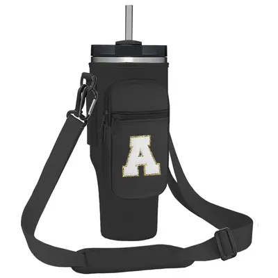 Letter Pattern Cup Holder Bag, Reusable Cup Bag with Strap for Quencher  40oz Tumbler, Drinkware Accessories for Cup, Bottle ...