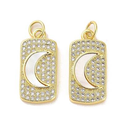 Brass Micro Pave Cubic Clear Zirconia Pendants