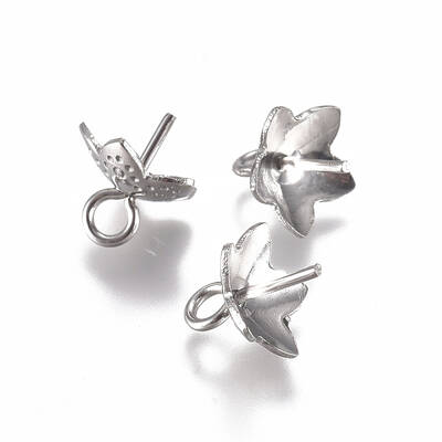 Tarnish Resistant 201 Stainless Steel Cup Peg Bails Charms