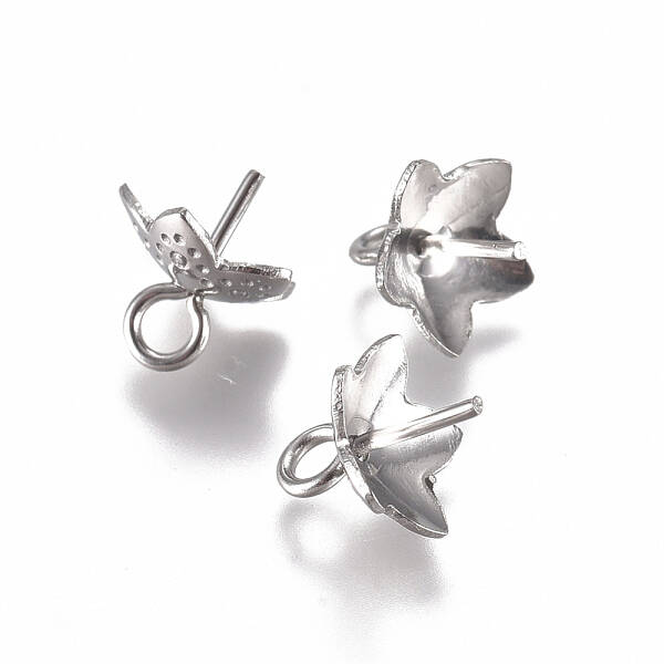Tarnish Resistant 201 Stainless Steel Cup Peg Bails Charms