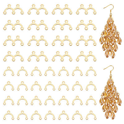 100Pcs 2 Styles 201 Stainless Steel Rainbow Chandelier Component Links