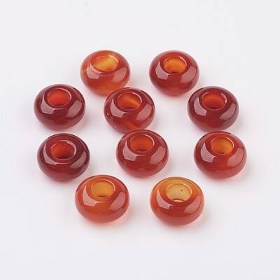 Natural Carnelian European Beads