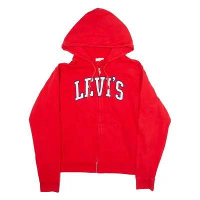 LEVI'S Mens Red Hoodie Full Zip M
