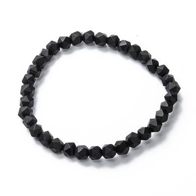 Frosted Glass Beads Stretch Bracelets