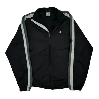 Champion Track Jacket - Medium Black Polyester