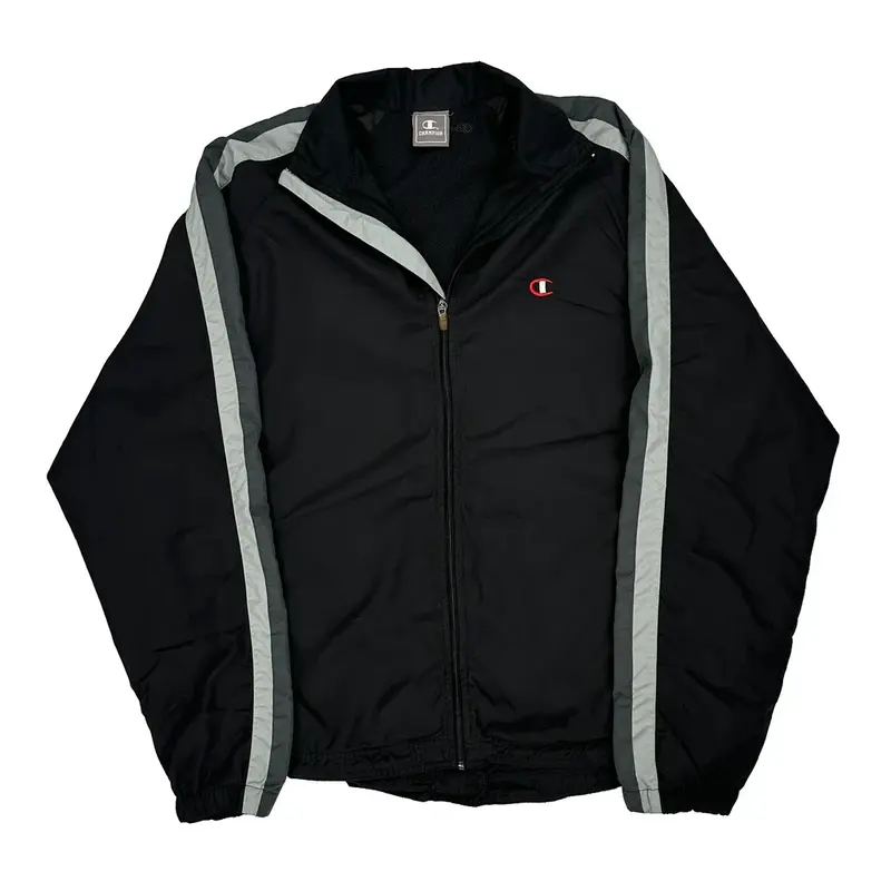 Champion Track Jacket - Medium Black Polyester
