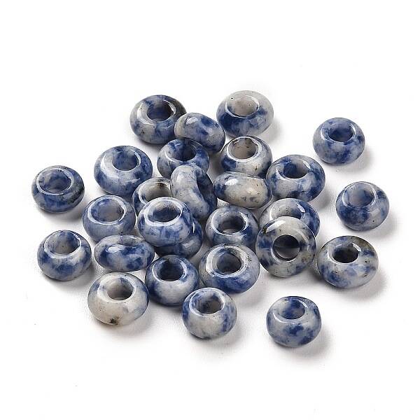 Natural Blue Spot Jasper European Beads