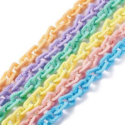 Opaque Spray Painted Acrylic Cable Chains