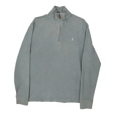 Ralph Lauren 1/4 Zip - Small Blue Cotton