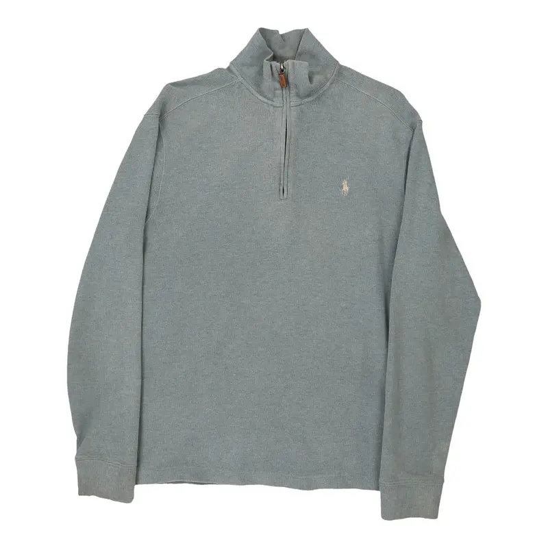Ralph Lauren 1/4 Zip - Small Blue Cotton