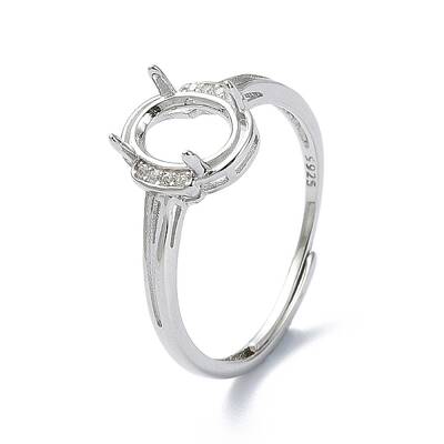 Adjustable 925 Sterling Silver Ring Components