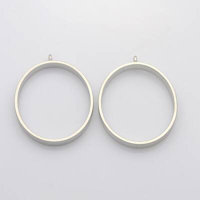 Matte Alloy Oval Pendants