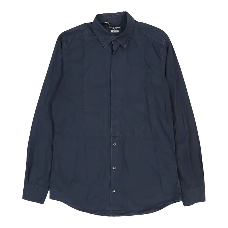 Gold Dolce & Gabbana Shirt - Medium Blue Cotton