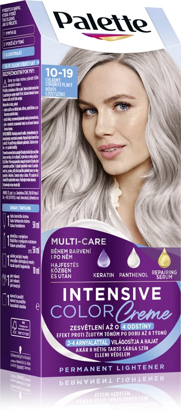 Schwarzkopf Palette Intensive Color Permanent Hair Dye Cream Color 10-19 Cool Silver Blonde