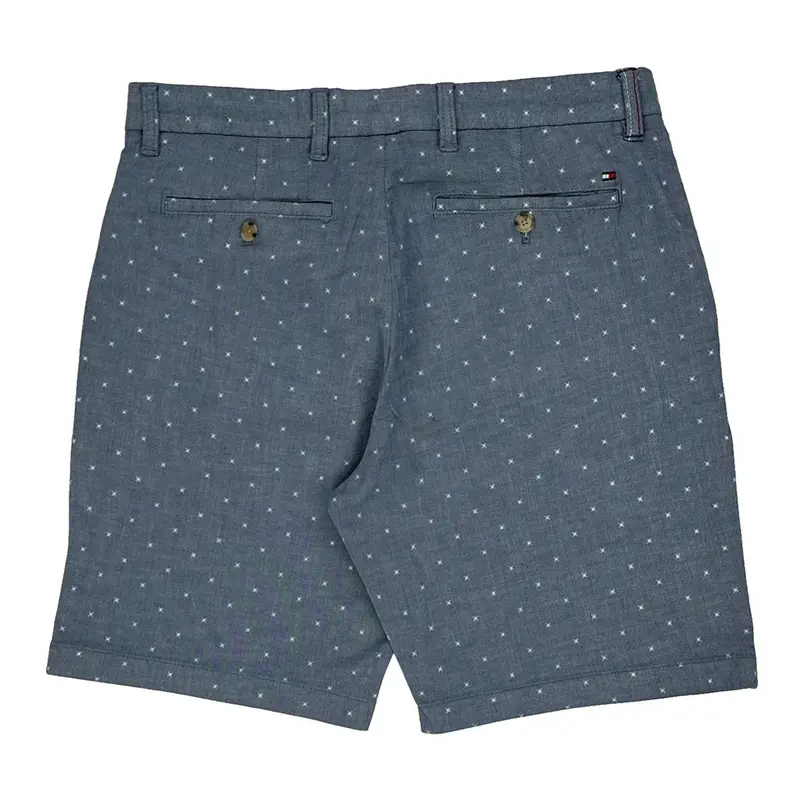 Tommy Hilfiger Polka Dot Chino Shorts - 30W 8L Blue Cotton Blend | Size: 30″ waist