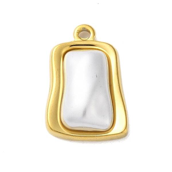 304 Stainless Steel with Synthetic Pearl Pendants
