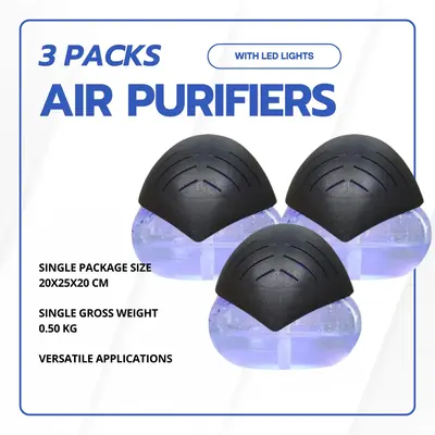 3 Packs Air Purifiers with LED Lights for Bedroom, Humidifier Room Appliances, Water Filter Air Purifier for Home, Aroma Di...
