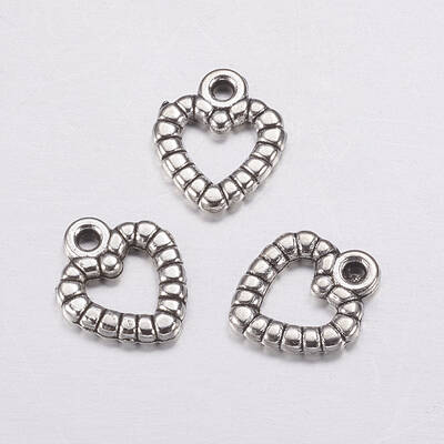Heart Tibetan Style Alloy Charms