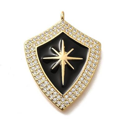 Brass Micro Pave Cubic Zirconia Pendants