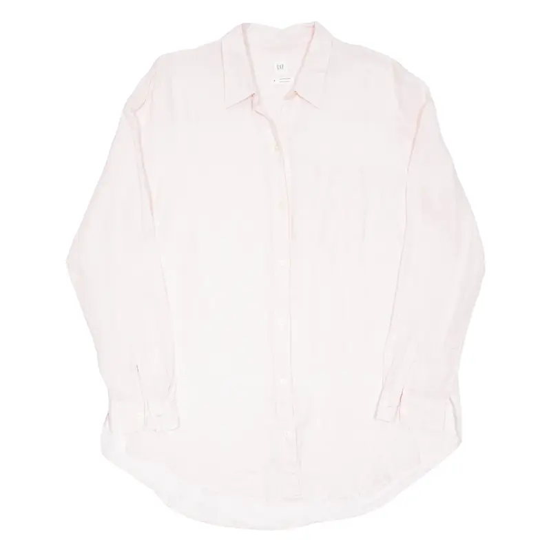 GAP Womens Plain Shirt Pink Long Sleeve M