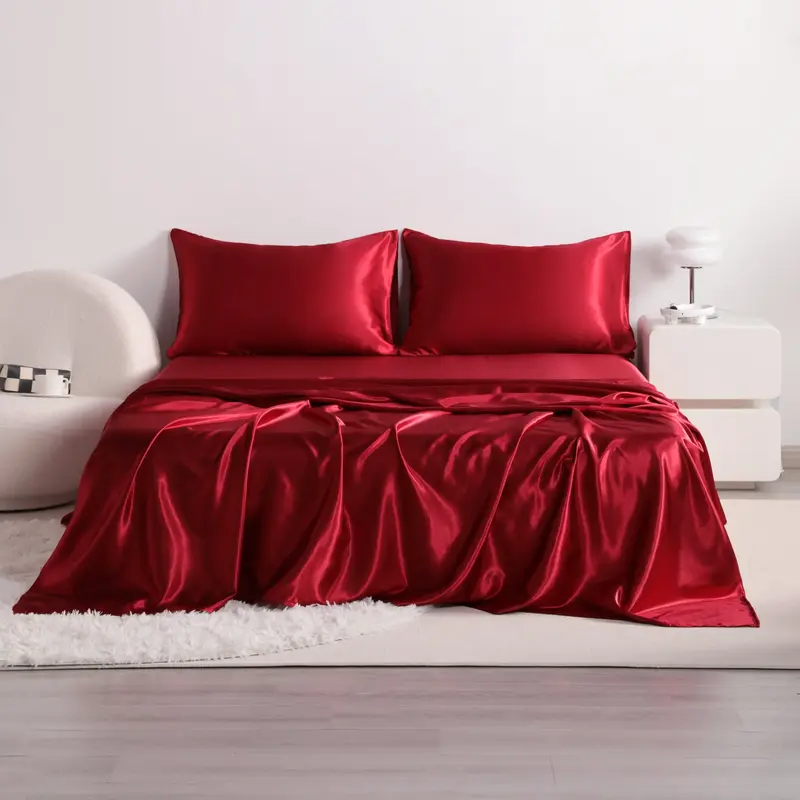 NTBAY Silky Satin Sheet Set - Silk-Like Glide for Hair & Skin | Easy Care