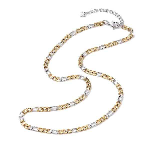 304 Stainless Steel Figaro Chains Necklaces for Men
