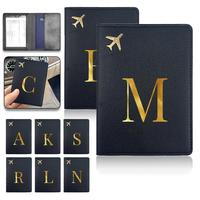 Letter Pattern Passport Holder, 1 Count Waterproof Travel Document Holder, Compact Organizer for Passport & Cards, Portable f...