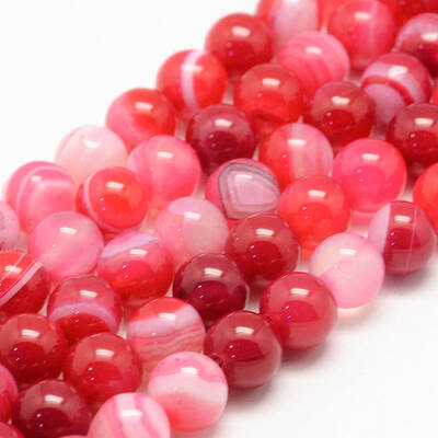Natural Striped Agate/Banded Agate Bead Strands