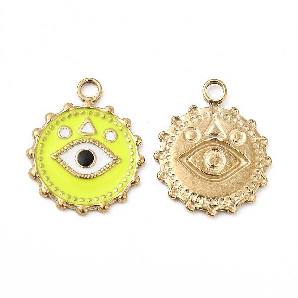 PVD Vacuum Plating 201 Stainless Steel Enamel Pendants
