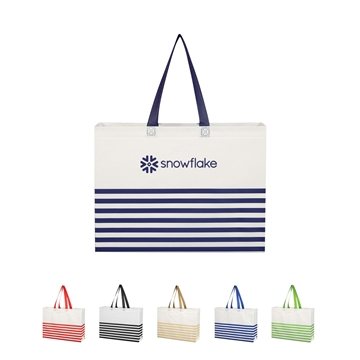 150 Customized Non-Woven Horizontal Stripe Tote Bag - Water ...