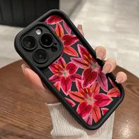 Lily Cute Colourful Flowers Pattern Phone Case for iPhone 16 15 14 Pro Max 13 12 11 XR XS Plus Shockproof Drop Protection Rug...