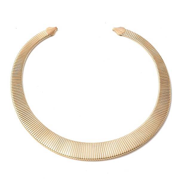 Iron Open Cuff Snake Chain Choker Necklaces for Women