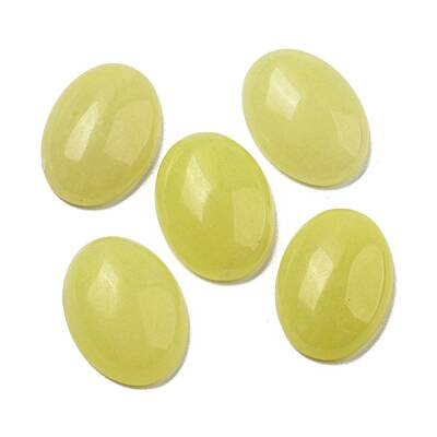 Natural Lemon Jade Cabochons