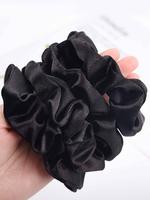 Women's Elastic Satin Hair Ties, 4 Counts Casual Versatile Hair Accessories, Elegant Ponytail Holder, Comfort High Stretch Ha...