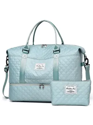 Women's Lightweight Make Up Bag & Large Capacity Sports Bag Set, Casual Trendy Versatile High-quality Daily Travel Bag, Girl ...