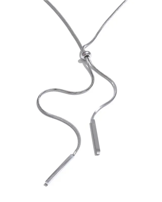 Adjustable Silver Chain Necklace