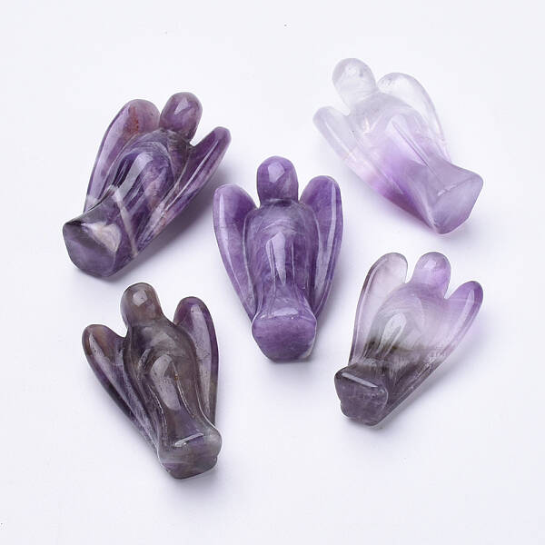Natural Amethyst Angel Decor Healing Stones