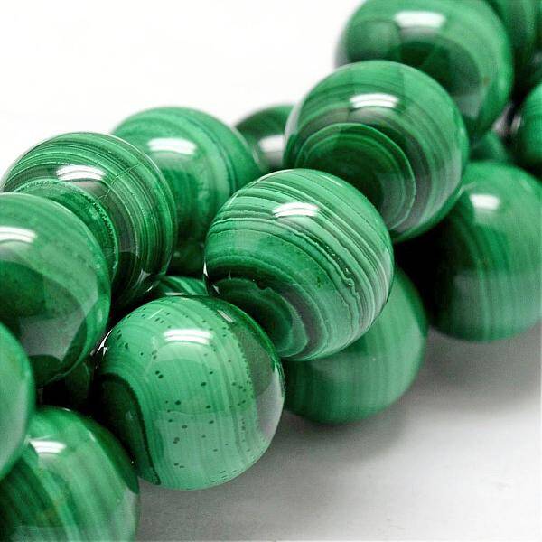 Natural Malachite Bead Strands