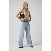 PacSun Women's Casey Low Rise Baggy Jeans Light Indigo Wash