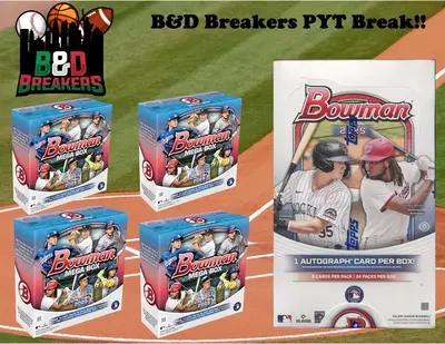 1x 2025 Bowman hobby box & 4x 2025 Bowman Mega boxes - PYT break - 5 total boxes - 250604-1